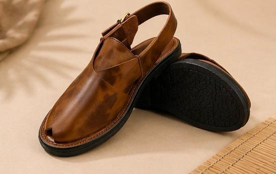 Handcrafted Leather Peshawari Chappal