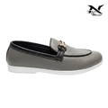 Blanco Suede-Look Buckle Loafer