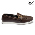 Blanco Leather-Look Buckle Loafer