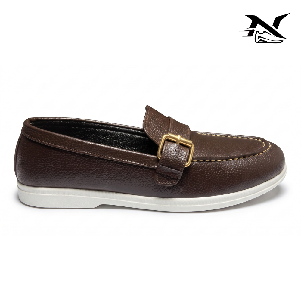 Blanco Leather-Look Buckle Loafer