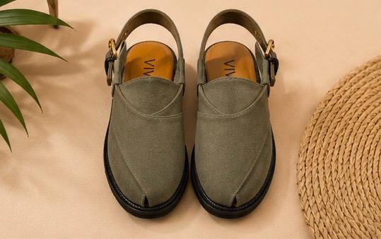 Suede Vibram Sole Peshawari Chappal