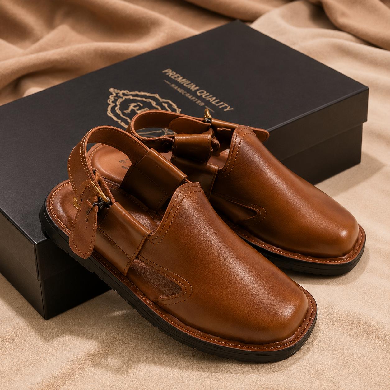 Classic Leather Peshawari Chappal