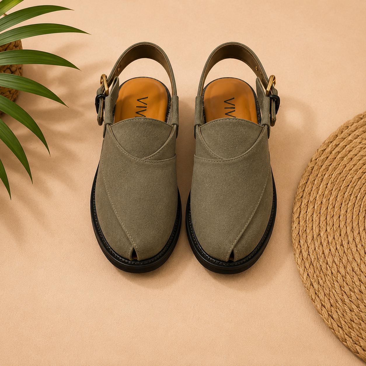 Suede Vibram Sole Peshawari Chappal