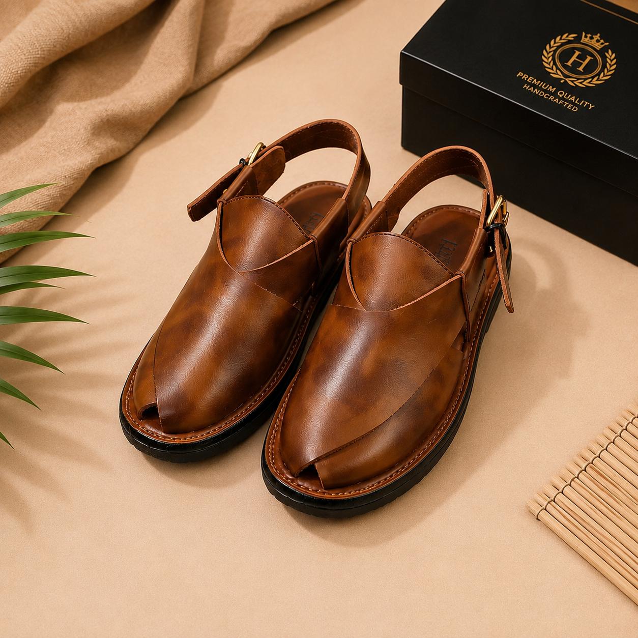 Handcrafted Leather Peshawari Chappal