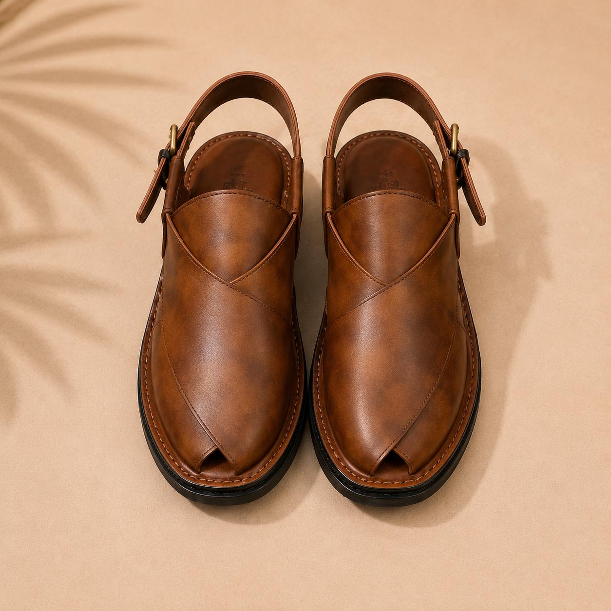 Handcrafted Leather Peshawari Chappal